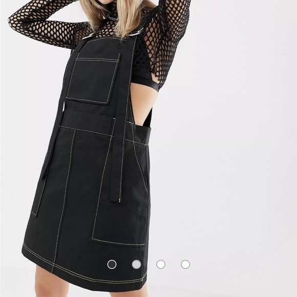 The Ragged Priest Mini Dress Contrast Stitching Small Black K2 - Picture 4 of 9